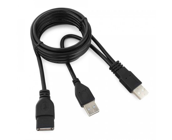 711330 - Кабель удлинитель USB(A)гн. 2.0 - USB(A)шт. Pro Cablexpert 2xAM/AF, 1.8м, экран, черный, пакет (1)