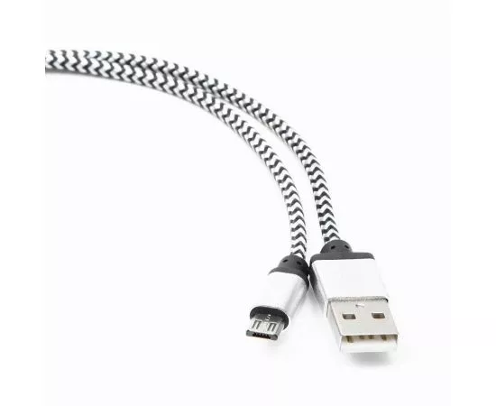 711349 - Кабель USB(A)шт. - microUSB 2.0 Cablexpert, AM/microBM 5P, 1м, нейлон, алюминиевые разъемы, (1)