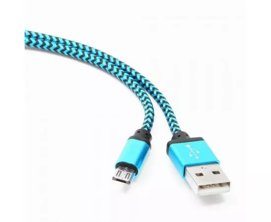 711353 - Кабель USB(A)шт. - microUSB 2.0 Cablexpert, AM/microBM 5P, 1м, нейлон, алюминиевые разъемы, (1)