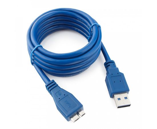 711365 - Кабель USB(A)шт. 3.0 - microUSBшт. 9-конт. Cablexpert AM/microBM 9P, 1.8м, экран, синий, пакет (1)