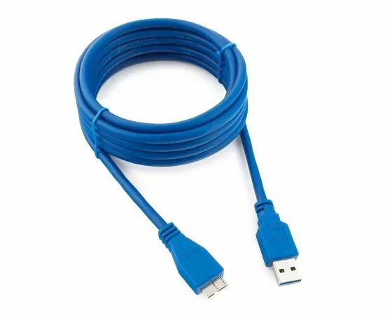 711366 - Кабель USB(A)шт. 3.0 - microUSBшт. 9-конт. Cablexpert AM/microBM 9P, 3м, синий, пакет (1)