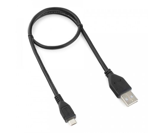 711378 - Кабель USB(A)шт. 2.0 - microUSBшт. Cablexpert, 0.5м, экран, черный, пакет (1)