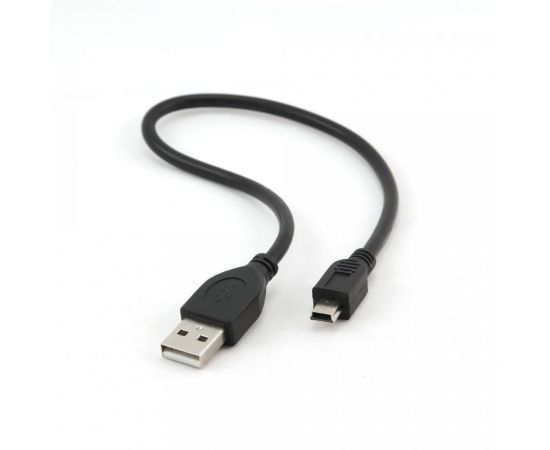 711387 - Кабель USB(A)шт. 2.0 - miniUSBшт. Pro Cablexpert AM/miniBM 5P, 0.3м, экран, черный, пакет (1)