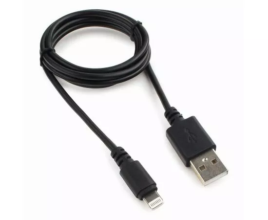 711394 - Кабель USB(A)шт. 2.0 - 8pin шт. Cablexpert AM/Lightning, д/iPhone5/6/7/8/X,IPod, IPad, 1м,черн,пакет (1)