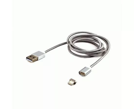 711399 - Кабель магнитный USB(A)шт. 2.0 - 8pin шт. Cablexpert CC-USB2-AMLMM-1M, AM/ iPhone lightning,1м, алюм (1)