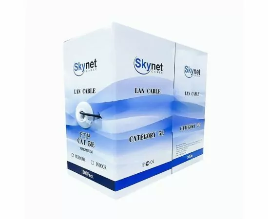 711464 - SkyNet Light кабель UTP 4x2x0,46, медный, кат.5e, одножил., 305 м, коробка, серый (1)