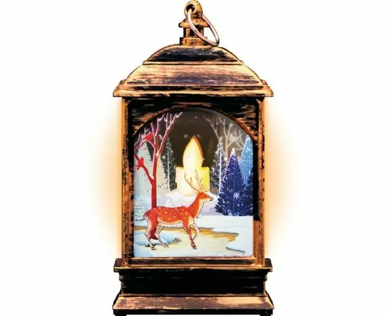 784932 - Gauss Фонарь новогодний св/д Олененок  серия Holiday 0,1W тёплый свет бронзовый HL031 (1)