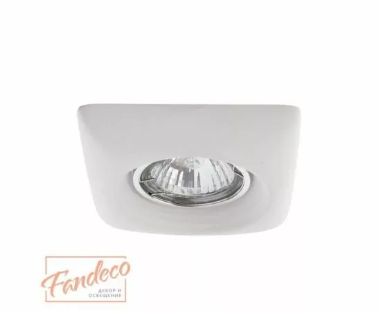 802334 - ARTELAMP св-к встр.CRATERE GU10 1x50W бел./прозр.7см 4.2х11х11 A5246PL-1WH (1)