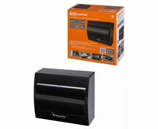 806605 - TDM бокс (корпус) пластик. ЩРН-П-10 мод. навесной, Антрацит IP41 SQ0901-0903 (1)