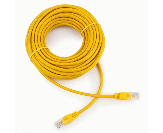 711878 - Cablexpert патч-корд UTP cat5e, 10м, литой, многожильный (желтый) (1)
