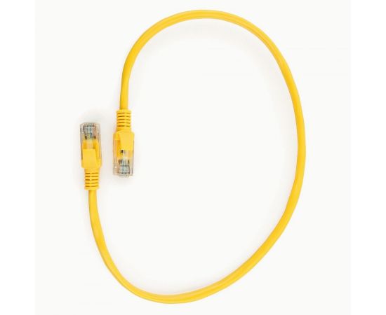 711991 - Cablexpert патч-корд медный UTP cat5e, 0,25 м, литой, многожильный (желтый) (1)
