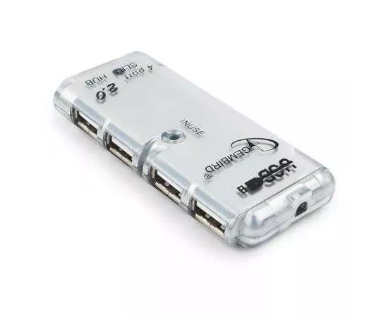 712138 - Разветвитель USB 2.0 Gembird, 4 порта, питание, блистер (1)