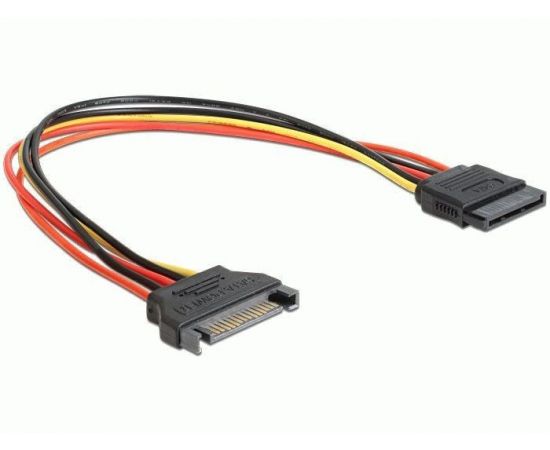 712182 - Удлинитель кабеля питания SATA Cablexpert, 15pin(M)/15pin(F), 0,3 м (1)