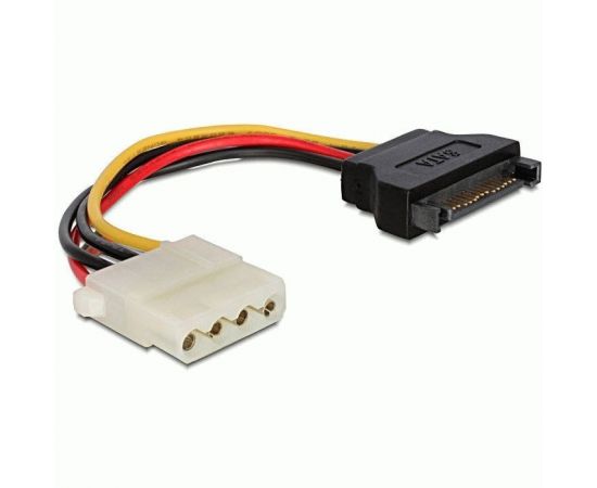 712183 - Кабель питания SATA Cablexpert, 0,15 м, sata 15pin/molex 4pin, пакет (1)