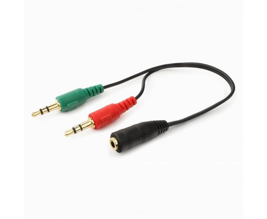 713012 - Аудио кабель Jack3.5гн. - 2шт. Jack3.5 Cablexpert, 0,2м, черный (1)