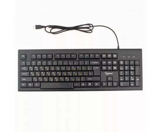 730792 - Клавиатура Gembird KB-8354U-BL, USB, черный, 104 клавиши, кабель 1,45м (1)