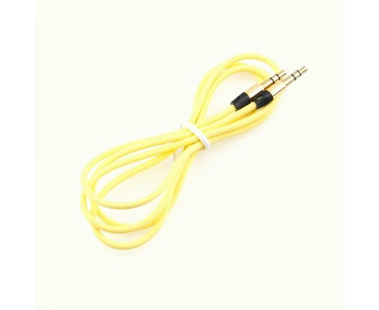 758904 - Аудио кабель jack 3,5шт. - jack 3,5шт. Cablexpert, желтый. 1м, блистер (1)
