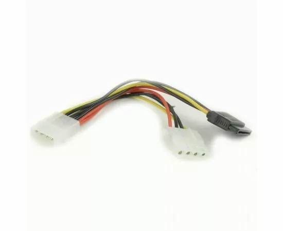 758928 - Кабель питания SATA Cablexpert, 15см, molex 4pin/molex4pin+sata 15pin, на 2 устр. (1)