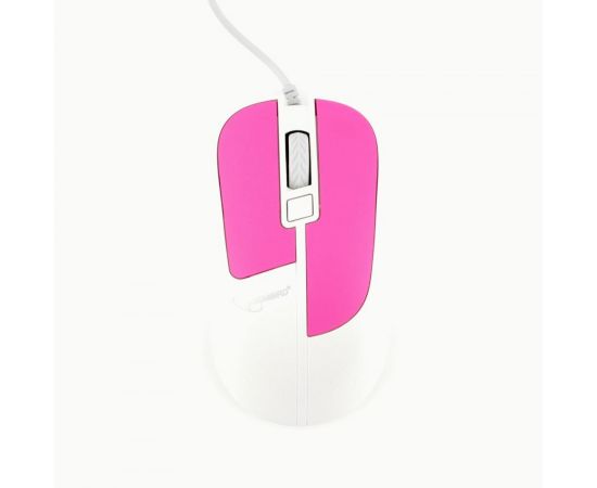 758962 - Мышь Gembird MOP-410-P, USB, фиолетовый, 3 кнопки+колесо кнопка, soft touch, 1600 dpi, кабель 1.5м (1)
