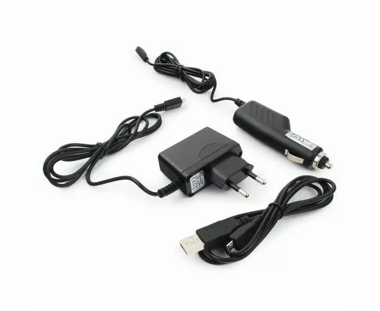 783780 - Набор з/у с micro-USB разъемом Gembird MP3A-CAR-KIT1 220V-5V и 12VDC-5V, черный, 11582 (1)