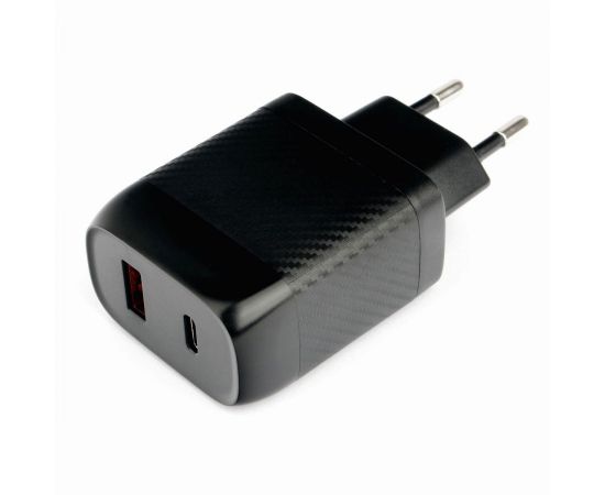 783787 - Сет. адаптер/зарядник/блок пит Cablexpert MP3A-PC-28, PD18W,QC3.0, USB. + type C гн. (3A) чёрн., 184 (1)