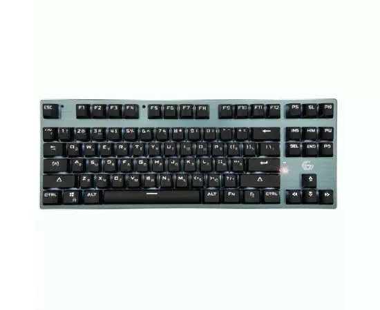 783801 - Клавиатура универс. механ. Gembird KBW-G540L, BT 5.0/2,4Г, мет,перекл.Outemu Blue,87 кл.,бел., 18968 (1)