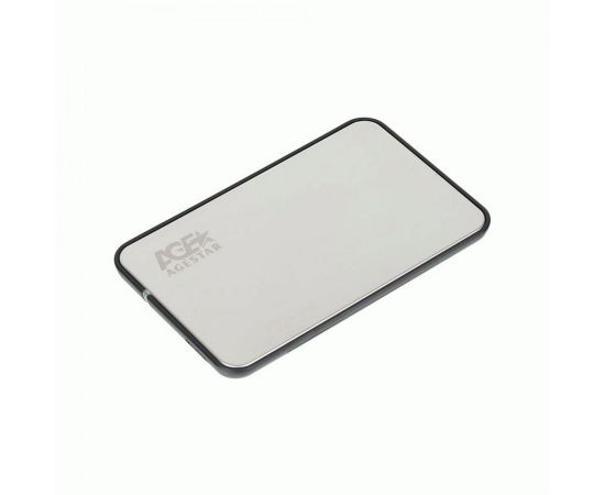 783821 - USB 3.0 Внешний корпус 2.5 SATAIII AgeStar 3UB2A8J-6G (SILVER), алюминий+пластик, серебро, 13823 (1)