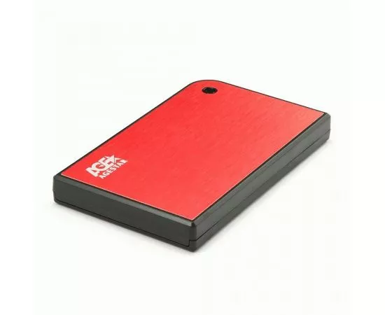 783826 - USB 3.0 Внешний корпус 2.5 SATA AgeStar 3UB2A14 (RED), алюминий, красный, безвинтовая констр, 10606 (1)