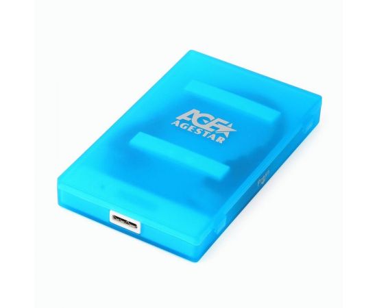 783836 - USB 3.0 Внешний корпус 2.5 SATAIII HDD/SSD AgeStar 3UBCP1-6G (BLUE) USB 3.0, пластик, синий, 13816 (1)