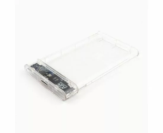 783846 - USB 3.0 Внешний корпус 2.5 SATAIII HDD/SSD AgeStar 3UB2P4 (TRANSPARENCY) пластик, прозрачный, 17312 (1)