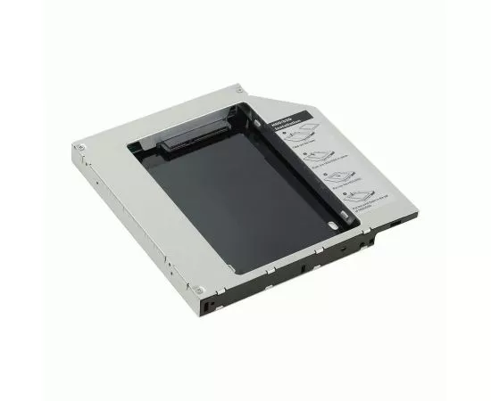 783895 - Сменный бокс для 2.5 HDD/SSD AgeStar, SSMR2S, SATA-SATA, 12.7 мм, металл-пластик, черный, 14250 (1)