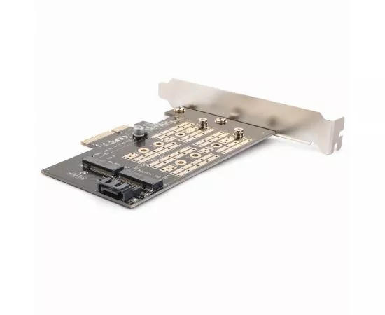 783899 - Адаптер AgeStar AS-MC02 PCI-E для M.2 SATA SSD+M.2 NVME SSD Card, 17920 (1)