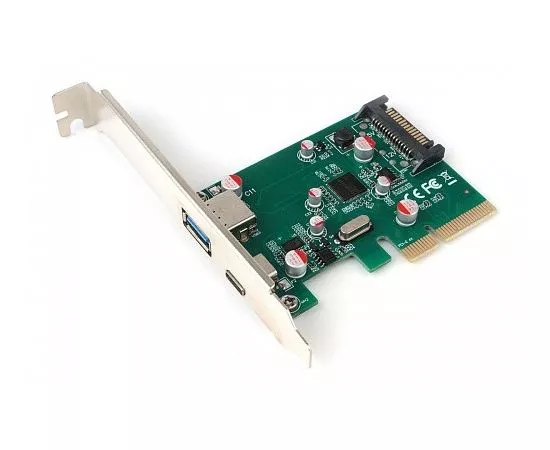 800306 - Контроллер USB Gembird SPCR-02, в PCI, порты: 2 внешн. USB 3.0 Type-C (1)