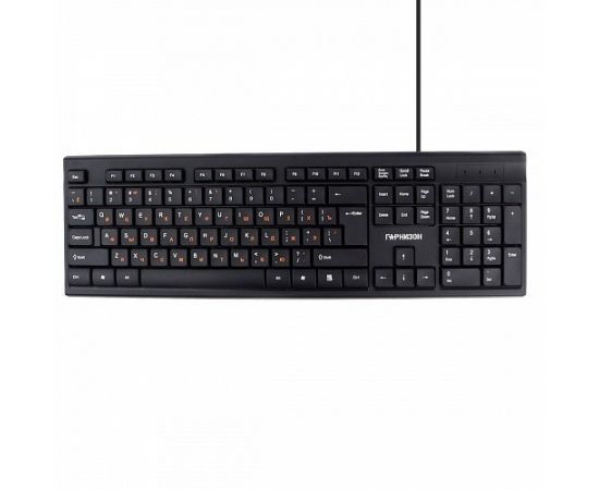 800313 - Клавиатура Гарнизон GK-130, USB, черный, 104 кл, кабель 1.5м (1)