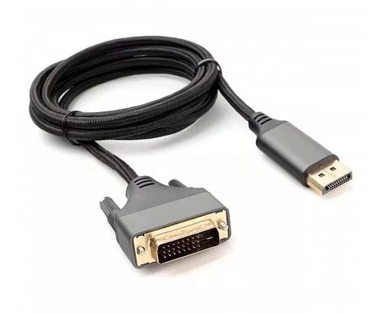 804079 - Кабель DisplayPort шт. - DVI шт. Cablexpert CC-DPM-DVIM-4K-6, 4K, 1.8м, 20M/25M, нейлон, 19358 (1)