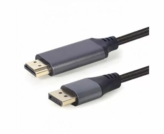 804080 - Кабель DisplayPort шт. - HDMIшт. Cablexpert CC-DP-HDMI-4K-6 , 4K, 1.8м, 20M/19M, черный, экран,19332 (1)