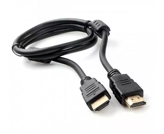 804088 - Кабель HDMI шт. - HDMI шт. Cablexpert CCF2-HDMI4-1M, 1м, v2.0, 19M/19M, черн, позол., экран, феррит. (1)