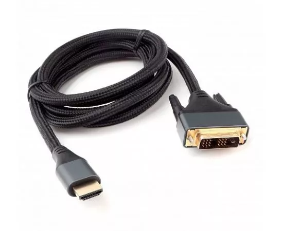 804097 - Кабель HDMI шт. - DVI шт.Cablexpert CC-HDMI-DVI-4K-6, 4K, 19M/19M, 1.8м, single link, нейлон, 19357 (1)