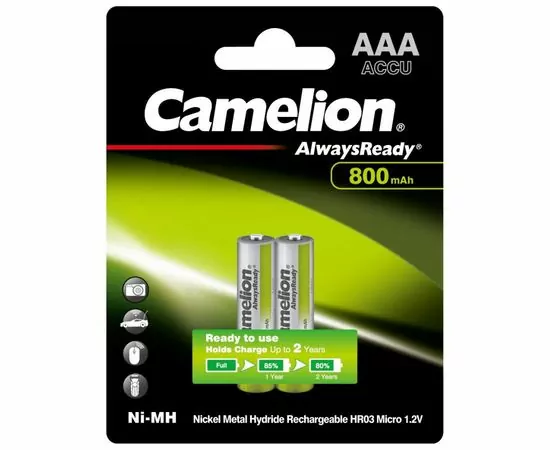 112579 - Аккумулятор Camelion R03 800mAh Ni-MH BL2 AlwaysReady (1)