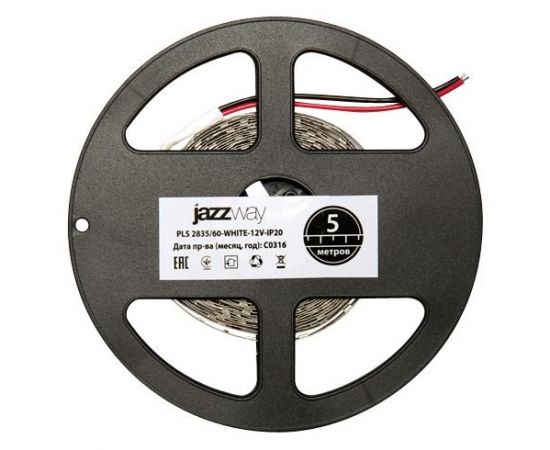 562537 - Jazzway Лента св/д 12V 6W/m 60Led/m IP20 Синий 5м (интерьерная) PLS 2835/ 60-12V .2858955 (1)