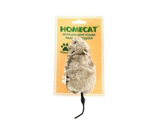 805764 - Игрушка для кошек Мышь заводная 7*15см HOMECAT YT98215 (1)
