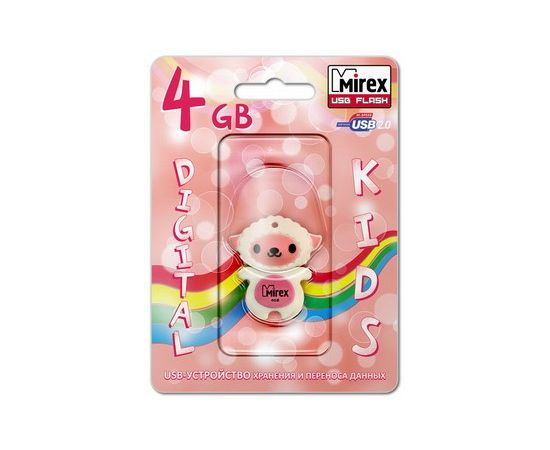 383767 - Флэш-диск USB 4Gb Mirex SHEEP PINK (ecopack) (1)