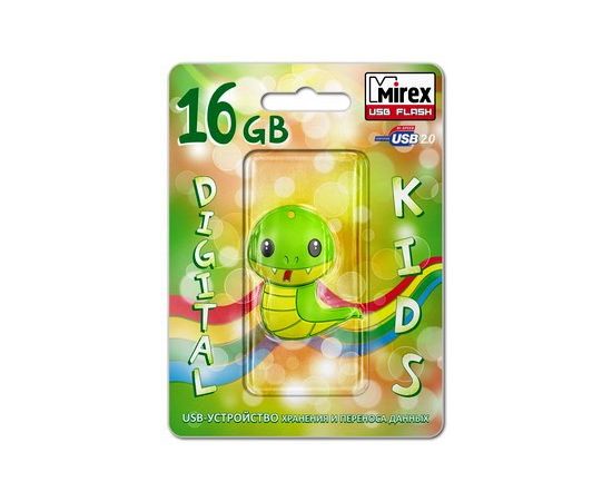 405331 - Флэш-диск USB 16GB Mirex SNAKE GREEN (ecopack) (1)