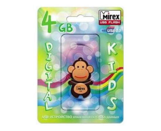 427154 - Флэш-диск USB 4Gb Mirex MONKEY BROWN (ecopack) (1)