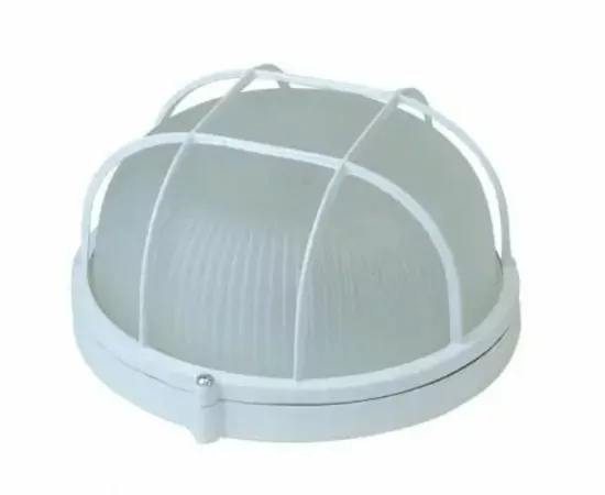 806883 - Gauss св-к влагозащит. круг решетка баня/сауна 130° IP54 255х240х115 100W E27 НБП бел 926602111 (1)