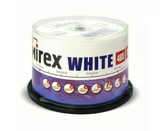 786251 - К/д CD-R white 700 Мб 48x Cake box 50 (300!) (1)
