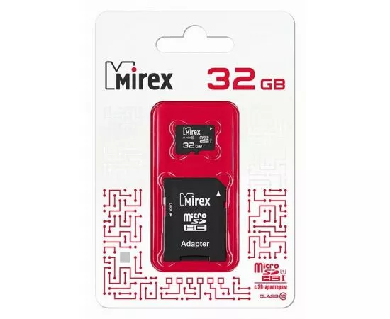 787368 - Флэш-карта (памяти) microSDHC адаптер MIREX 32GB (UHS-I, U1, class 10) (1)