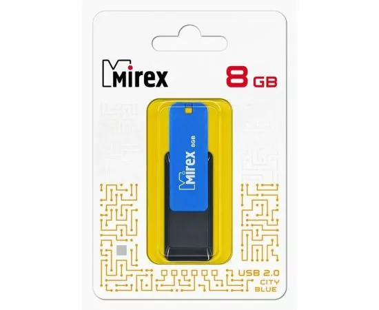 787399 - Флэш-диск USB 8 ГБ Mirex CITY BLUE 8GB (ecopack) (1)