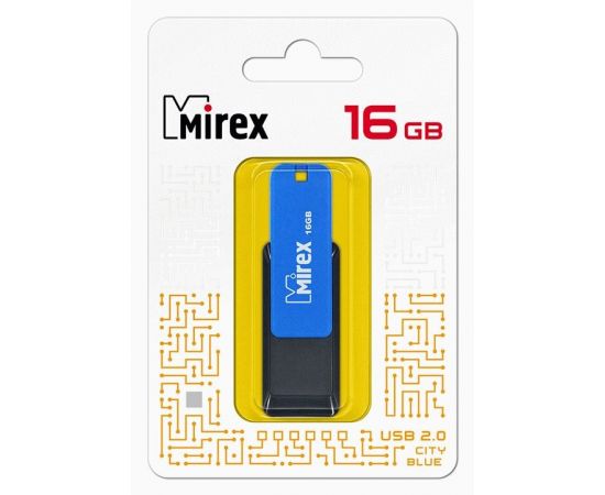 787416 - Флэш-диск USB 16 ГБ Mirex CITY BLUE 16GB (ecopack) (1)