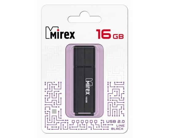 787418 - Флэш-диск USB 16 ГБ Mirex LINE BLACK 16GB (ecopack) (1)